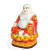 Di Lạc ngồi (vẽ gấm - 26cm)