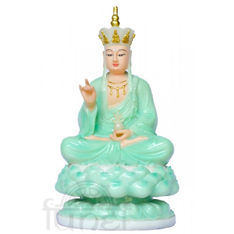 Địa Tạng ngồi (đá xanh - 30 cm)