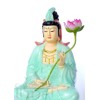 Quan Âm ngồi (đá xanh - 45cm)