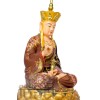 Địa Tạng ngồi (vẽ gấm - 30cm)