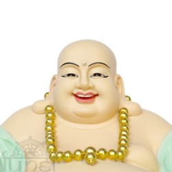 Di Lặc tam tài (đá xanh - 30 cm)