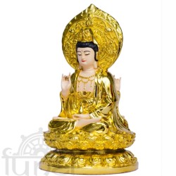 Quan Âm xi vàng để xe hơi (15 cm)