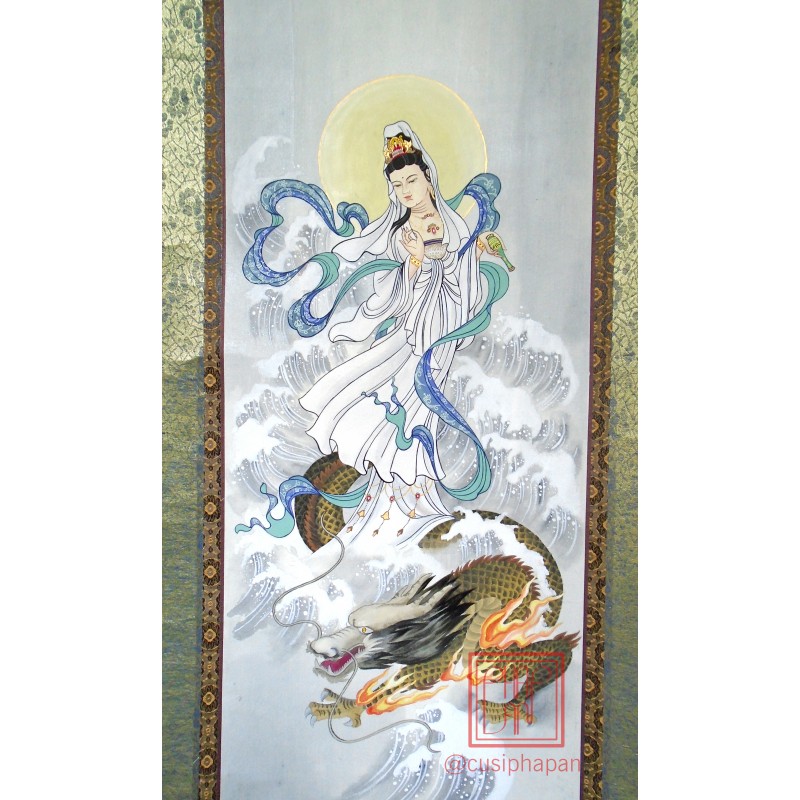 Tranh vẽ Long Đầu Quán Âm - Pháp An