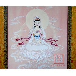 Tranh vẽ Trì Liên Quán Âm - Pháp An