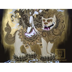 Tranh vẽ Văn Thù Bồ Tát - Pháp An