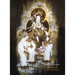 Tranh vẽ Phổ Hiền Bồ Tát - Pháp An