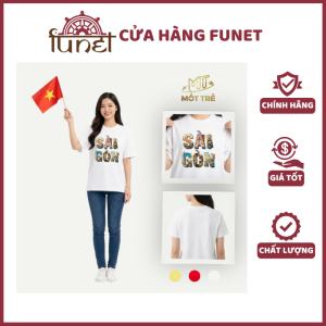 áo thun nữ in hình sài gòn mốt trẻ tay viền gập form rộng